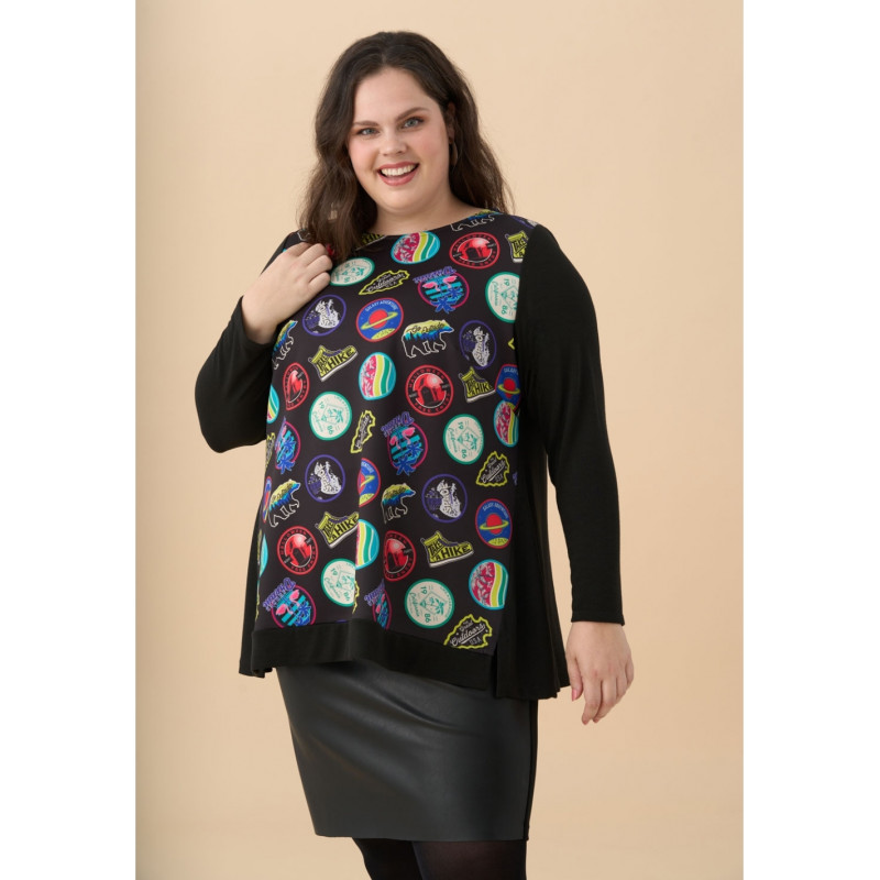Camiseta estampada negra ANVITO