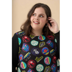Camiseta estampada negra ANVITO