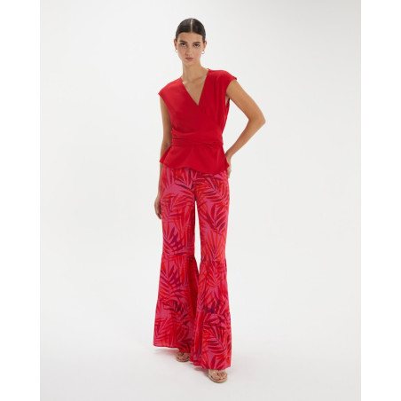 Blusa cruzada roja PAZ TORRAS