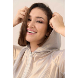Chaqueta plata brillo ANVITO