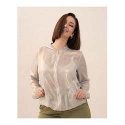 Chaqueta plata brillo ANVITO