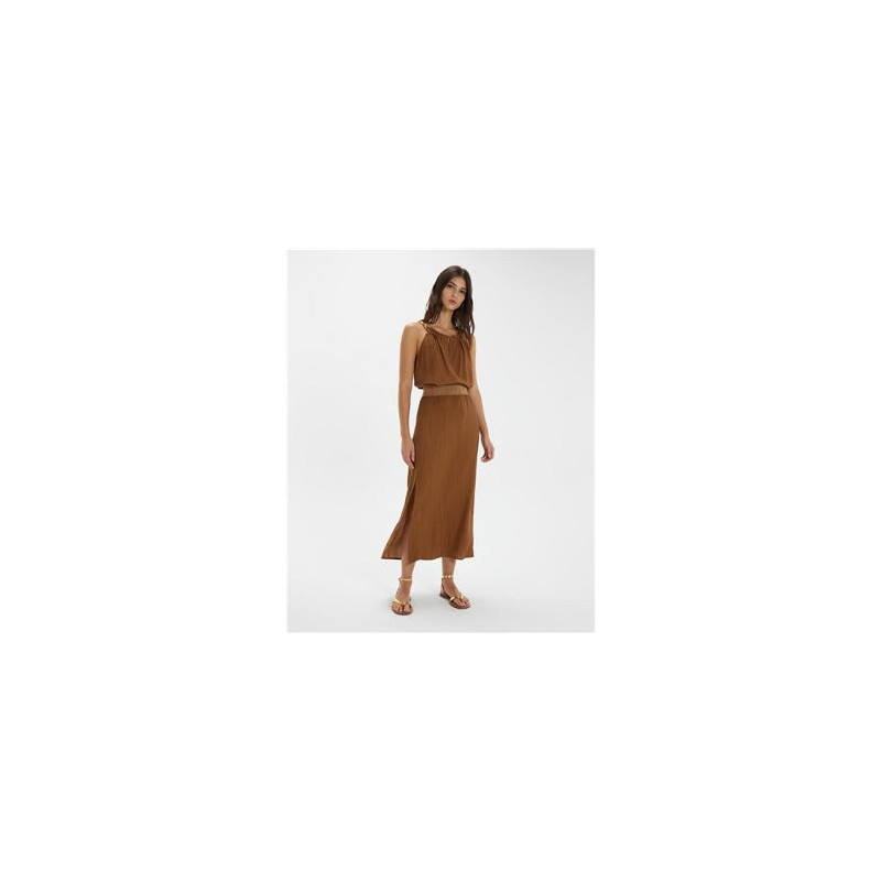 Falda larga marrón PAZ TORRAS