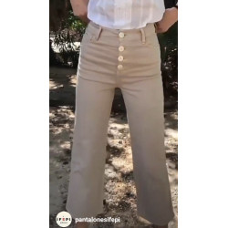 Pantalón cropped beige IFEPI