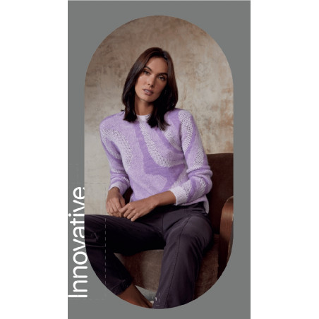 Jersey estampado malva PAZ TORRAS