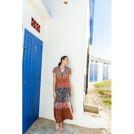 Vestido largo franjas NICTÉ
