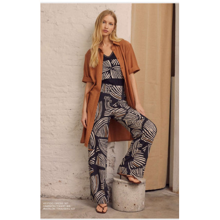 Pantalón estampado negro PAZ TORRAS