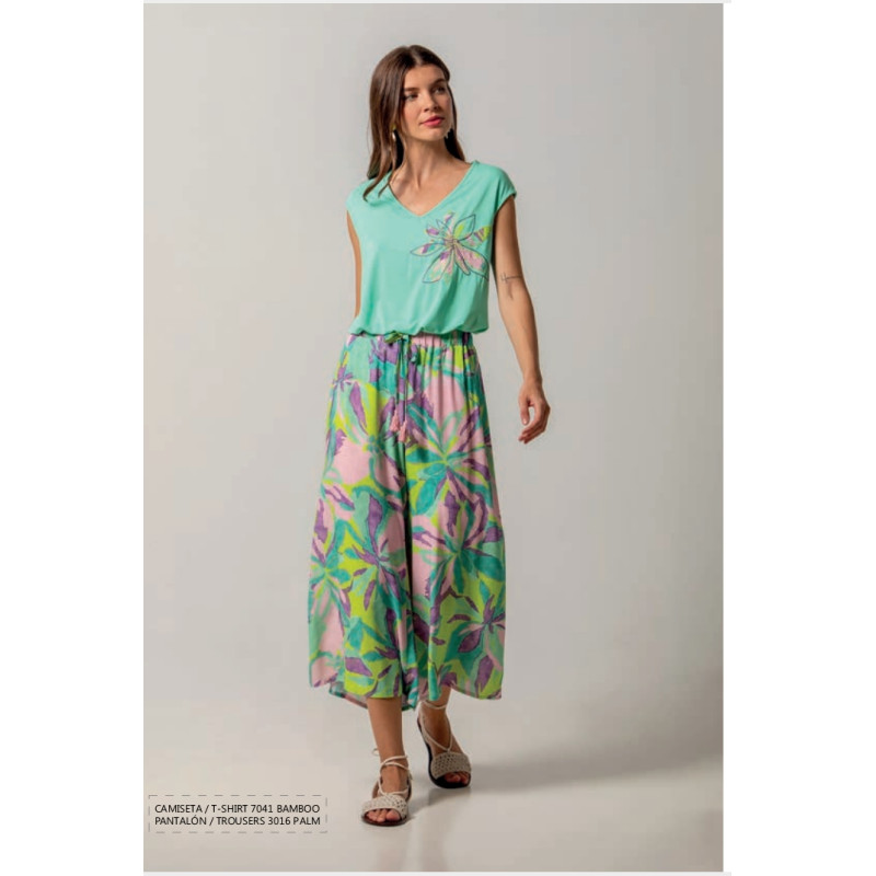 Pantalón ancho estampado SOET