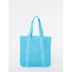 Bolso rafia azul PAZ TORRAS