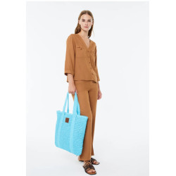 Bolso rafia azul PAZ TORRAS