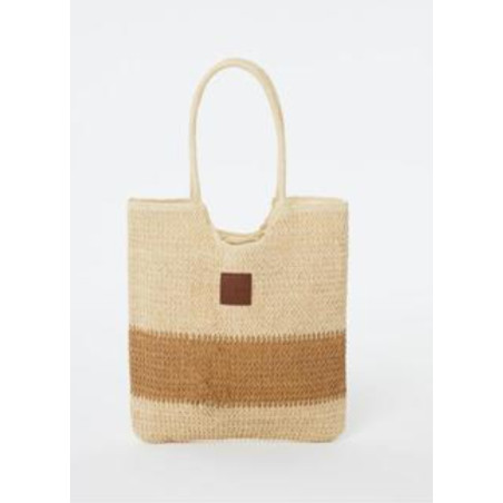 Bolso rafia bicolor PAZ TORRAS