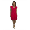Vestido volantes rojo LEYCA