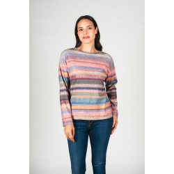 Camiseta rayas multicolor...