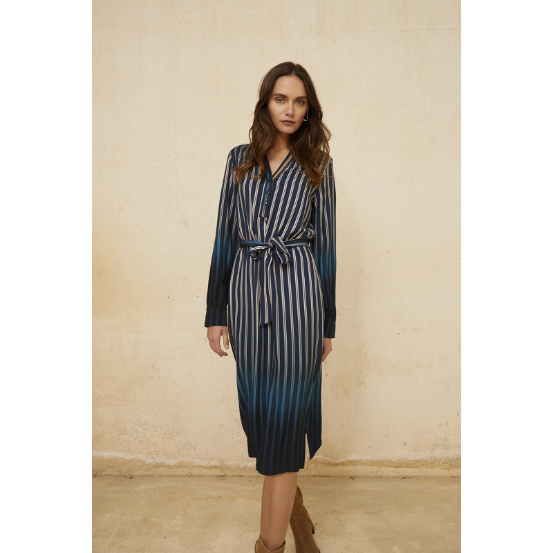 Vestido camisero rayas PAZ TORRAS