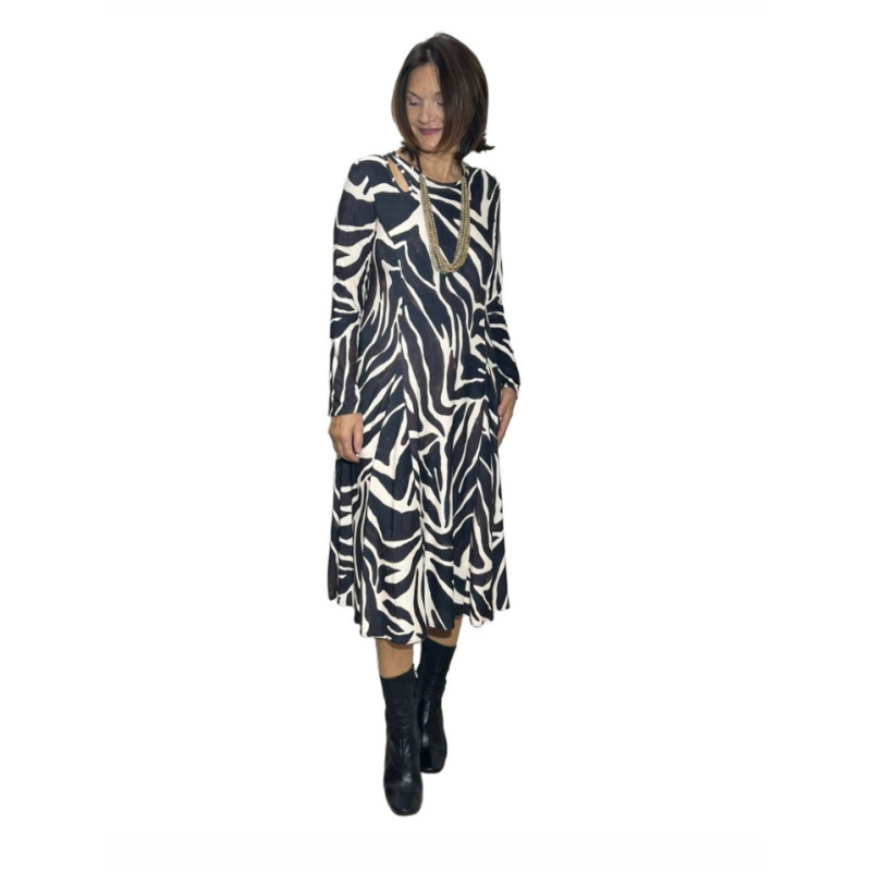 Vestido animal print LEYCA